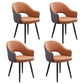 Scandinavian Home Arm Chair Upholstered Open Back Metal Dining Room Chair Gray-Khaki 4 Piece Set Clearhalo ' kitchen&dining_furn' 'Dining Chairs' 'Dining Tables & Seating' 'dining_chair' 'furn' 'furn_dining_chair' 'Furniture' 'furniture_dining_chair' 'Kitchen & Dining Furniture' 'kitchen' 4040563