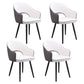 Scandinavian Home Arm Chair Upholstered Open Back Metal Dining Room Chair Gray-White 4 Piece Set Clearhalo ' kitchen&dining_furn' 'Dining Chairs' 'Dining Tables & Seating' 'dining_chair' 'furn' 'furn_dining_chair' 'Furniture' 'furniture_dining_chair' 'Kitchen & Dining Furniture' 'kitchen' 4040566