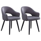 Scandinavian Home Arm Chair Upholstered Open Back Metal Dining Room Chair Dark Gray-Black 2 Piece Set Clearhalo ' kitchen&dining_furn' 'Dining Chairs' 'Dining Tables & Seating' 'dining_chair' 'furn' 'furn_dining_chair' 'Furniture' 'furniture_dining_chair' 'Kitchen & Dining Furniture' 'kitchen' 4040571
