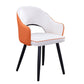 Scandinavian Home Arm Chair Upholstered Open Back Metal Dining Room Chair Orange White 1 Piece Clearhalo ' kitchen&dining_furn' 'Dining Chairs' 'Dining Tables & Seating' 'dining_chair' 'furn' 'furn_dining_chair' 'Furniture' 'furniture_dining_chair' 'Kitchen & Dining Furniture' 'kitchen' 4040579