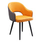 Scandinavian Home Arm Chair Upholstered Open Back Metal Dining Room Chair Gray-Orange 1 Piece Clearhalo ' kitchen&dining_furn' 'Dining Chairs' 'Dining Tables & Seating' 'dining_chair' 'furn' 'furn_dining_chair' 'Furniture' 'furniture_dining_chair' 'Kitchen & Dining Furniture' 'kitchen' 4040582