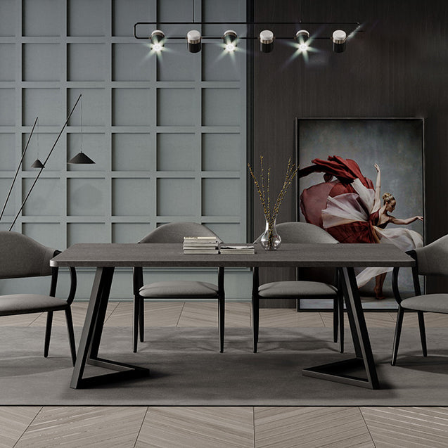 Industrial Leather Restaurant Arm Chair Open Back Dining Chair with Metal Legs Clearhalo ' kitchen&dining_furn' 'Dining Chairs' 'Dining Tables & Seating' 'dining_chair' 'furn' 'furn_dining_chair' 'Furniture' 'furniture_dining_chair' 'Kitchen & Dining Furniture' 'kitchen' 4040593