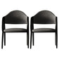 Industrial Leather Restaurant Arm Chair Open Back Dining Chair with Metal Legs Gray Black 2 Piece Set Clearhalo ' kitchen&dining_furn' 'Dining Chairs' 'Dining Tables & Seating' 'dining_chair' 'furn' 'furn_dining_chair' 'Furniture' 'furniture_dining_chair' 'Kitchen & Dining Furniture' 'kitchen' 4040620