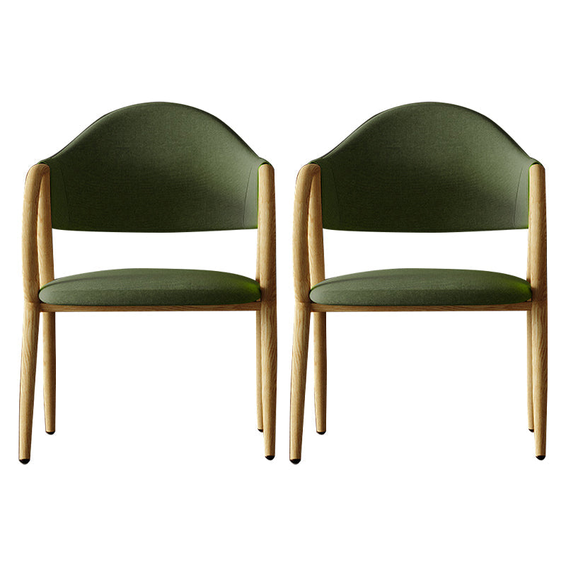 Industrial Leather Restaurant Arm Chair Open Back Dining Chair with Metal Legs Blackish Green 2 Piece Set Clearhalo ' kitchen&dining_furn' 'Dining Chairs' 'Dining Tables & Seating' 'dining_chair' 'furn' 'furn_dining_chair' 'Furniture' 'furniture_dining_chair' 'Kitchen & Dining Furniture' 'kitchen' 4040623