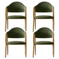 Industrial Leather Restaurant Arm Chair Open Back Dining Chair with Metal Legs Blackish Green 4 Piece Set Clearhalo ' kitchen&dining_furn' 'Dining Chairs' 'Dining Tables & Seating' 'dining_chair' 'furn' 'furn_dining_chair' 'Furniture' 'furniture_dining_chair' 'Kitchen & Dining Furniture' 'kitchen' 4040624