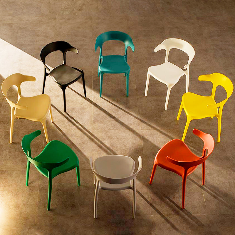 Glam Style Dining Chairs Plastic Dining Armless Side Chair for Kitchen (Set of 4) Clearhalo ' kitchen&dining_furn' 'Dining Chairs' 'Dining Tables & Seating' 'dining_chair' 'furn' 'furn_dining_chair' 'Furniture' 'furniture_dining_chair' 'Kitchen & Dining Furniture' 'kitchen' 4040629