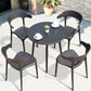 Glam Style Dining Chairs Plastic Dining Armless Side Chair for Kitchen (Set of 4) Clearhalo ' kitchen&dining_furn' 'Dining Chairs' 'Dining Tables & Seating' 'dining_chair' 'furn' 'furn_dining_chair' 'Furniture' 'furniture_dining_chair' 'Kitchen & Dining Furniture' 'kitchen' 4040631