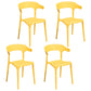 Glam Style Dining Chairs Plastic Dining Armless Side Chair for Kitchen (Set of 4) Yellow Clearhalo ' kitchen&dining_furn' 'Dining Chairs' 'Dining Tables & Seating' 'dining_chair' 'furn' 'furn_dining_chair' 'Furniture' 'furniture_dining_chair' 'Kitchen & Dining Furniture' 'kitchen' 4040639