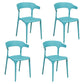 Glam Style Dining Chairs Plastic Dining Armless Side Chair for Kitchen (Set of 4) Blue Clearhalo ' kitchen&dining_furn' 'Dining Chairs' 'Dining Tables & Seating' 'dining_chair' 'furn' 'furn_dining_chair' 'Furniture' 'furniture_dining_chair' 'Kitchen & Dining Furniture' 'kitchen' 4040641