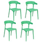 Glam Style Dining Chairs Plastic Dining Armless Side Chair for Kitchen (Set of 4) Green Clearhalo ' kitchen&dining_furn' 'Dining Chairs' 'Dining Tables & Seating' 'dining_chair' 'furn' 'furn_dining_chair' 'Furniture' 'furniture_dining_chair' 'Kitchen & Dining Furniture' 'kitchen' 4040643