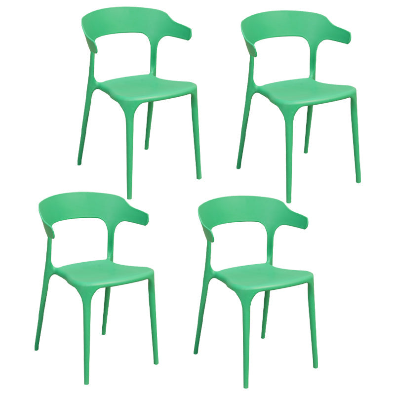 Glam Style Dining Chairs Plastic Dining Armless Side Chair for Kitchen (Set of 4) Green Clearhalo ' kitchen&dining_furn' 'Dining Chairs' 'Dining Tables & Seating' 'dining_chair' 'furn' 'furn_dining_chair' 'Furniture' 'furniture_dining_chair' 'Kitchen & Dining Furniture' 'kitchen' 4040643