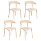 Glam Style Dining Chairs Plastic Dining Armless Side Chair for Kitchen (Set of 4) Beige Clearhalo ' kitchen&dining_furn' 'Dining Chairs' 'Dining Tables & Seating' 'dining_chair' 'furn' 'furn_dining_chair' 'Furniture' 'furniture_dining_chair' 'Kitchen & Dining Furniture' 'kitchen' 4040645