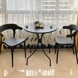 Glam Style Dining Chairs Plastic Dining Armless Side Chair for Kitchen (Set of 4) Clearhalo ' kitchen&dining_furn' 'Dining Chairs' 'Dining Tables & Seating' 'dining_chair' 'furn' 'furn_dining_chair' 'Furniture' 'furniture_dining_chair' 'Kitchen & Dining Furniture' 'kitchen' 4040646