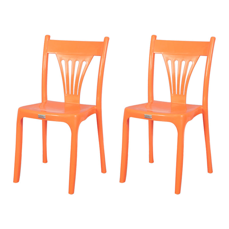 Contemporary Style Dining Chairs Plastic Dining Armless Side Chair for Kitchen Orange 2 Piece Set Clearhalo ' kitchen&dining_furn' 'Dining Chairs' 'Dining Tables & Seating' 'dining_chair' 'furn' 'furn_dining_chair' 'Furniture' 'furniture_dining_chair' 'Kitchen & Dining Furniture' 'kitchen' 4040650