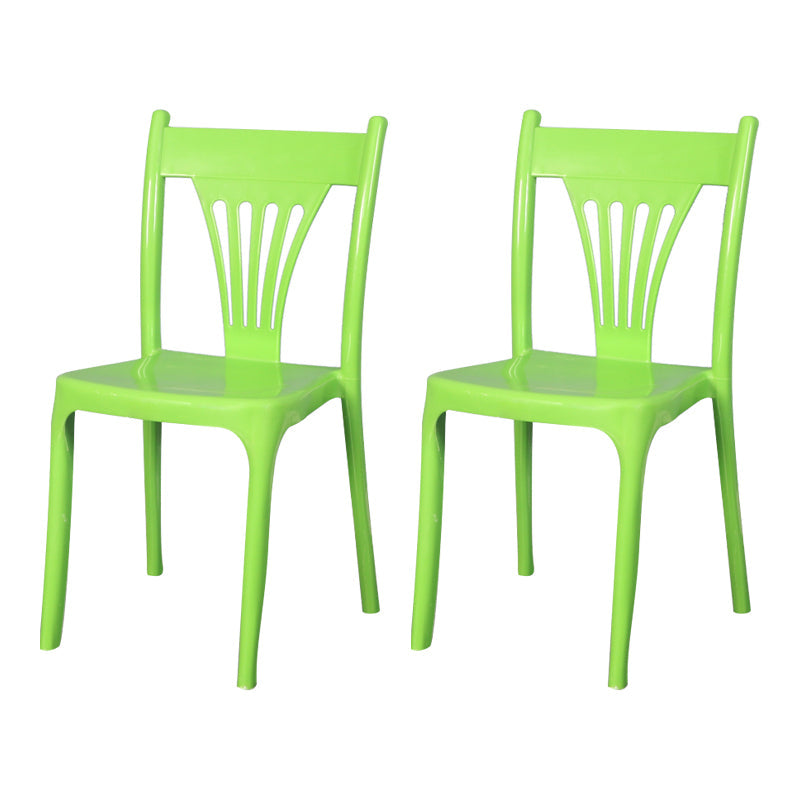 Contemporary Style Dining Chairs Plastic Dining Armless Side Chair for Kitchen Green 2 Piece Set Clearhalo ' kitchen&dining_furn' 'Dining Chairs' 'Dining Tables & Seating' 'dining_chair' 'furn' 'furn_dining_chair' 'Furniture' 'furniture_dining_chair' 'Kitchen & Dining Furniture' 'kitchen' 4040655