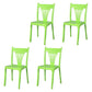Contemporary Style Dining Chairs Plastic Dining Armless Side Chair for Kitchen Green 4 Piece Set Clearhalo ' kitchen&dining_furn' 'Dining Chairs' 'Dining Tables & Seating' 'dining_chair' 'furn' 'furn_dining_chair' 'Furniture' 'furniture_dining_chair' 'Kitchen & Dining Furniture' 'kitchen' 4040657