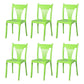 Contemporary Style Dining Chairs Plastic Dining Armless Side Chair for Kitchen Green 6 Piece Set Clearhalo ' kitchen&dining_furn' 'Dining Chairs' 'Dining Tables & Seating' 'dining_chair' 'furn' 'furn_dining_chair' 'Furniture' 'furniture_dining_chair' 'Kitchen & Dining Furniture' 'kitchen' 4040659