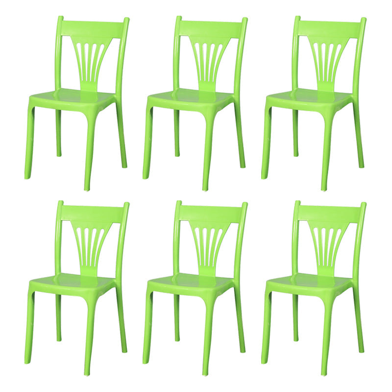 Contemporary Style Dining Chairs Plastic Dining Armless Side Chair for Kitchen Green 6 Piece Set Clearhalo ' kitchen&dining_furn' 'Dining Chairs' 'Dining Tables & Seating' 'dining_chair' 'furn' 'furn_dining_chair' 'Furniture' 'furniture_dining_chair' 'Kitchen & Dining Furniture' 'kitchen' 4040659