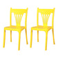 Contemporary Style Dining Chairs Plastic Dining Armless Side Chair for Kitchen Yellow 2 Piece Set Clearhalo ' kitchen&dining_furn' 'Dining Chairs' 'Dining Tables & Seating' 'dining_chair' 'furn' 'furn_dining_chair' 'Furniture' 'furniture_dining_chair' 'Kitchen & Dining Furniture' 'kitchen' 4040661