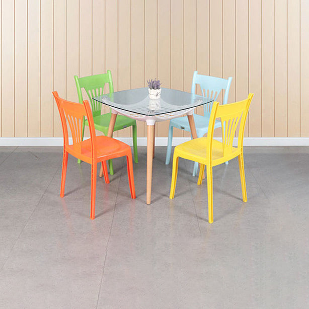 Contemporary Style Dining Chairs Plastic Dining Armless Side Chair for Kitchen Clearhalo ' kitchen&dining_furn' 'Dining Chairs' 'Dining Tables & Seating' 'dining_chair' 'furn' 'furn_dining_chair' 'Furniture' 'furniture_dining_chair' 'Kitchen & Dining Furniture' 'kitchen' 4040662
