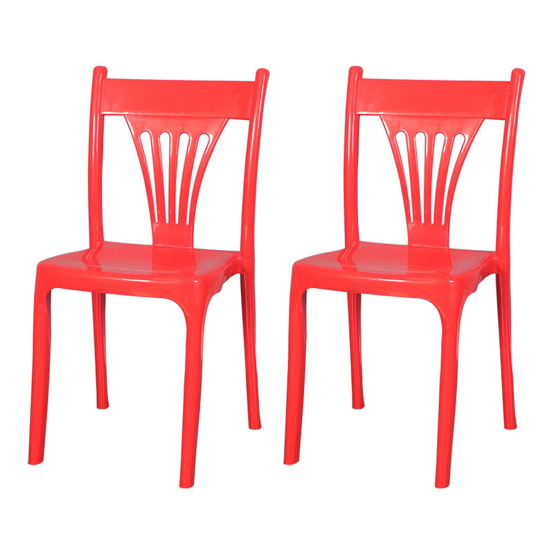 Contemporary Style Dining Chairs Plastic Dining Armless Side Chair for Kitchen Red 2 Piece Set Clearhalo ' kitchen&dining_furn' 'Dining Chairs' 'Dining Tables & Seating' 'dining_chair' 'furn' 'furn_dining_chair' 'Furniture' 'furniture_dining_chair' 'Kitchen & Dining Furniture' 'kitchen' 4040669