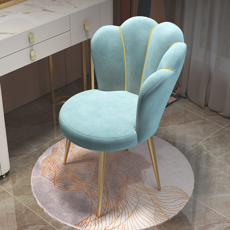 Scandinavian Velvet Armless Dining Chair Solid Back Single Dining Chair Clearhalo ' kitchen&dining_furn' 'Dining Chairs' 'Dining Tables & Seating' 'dining_chair' 'furn' 'furn_dining_chair' 'Furniture' 'furniture_dining_chair' 'Kitchen & Dining Furniture' 'kitchen' 4040673