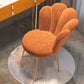 Scandinavian Velvet Armless Dining Chair Solid Back Single Dining Chair Orange Clearhalo ' kitchen&dining_furn' 'Dining Chairs' 'Dining Tables & Seating' 'dining_chair' 'furn' 'furn_dining_chair' 'Furniture' 'furniture_dining_chair' 'Kitchen & Dining Furniture' 'kitchen' 4040687