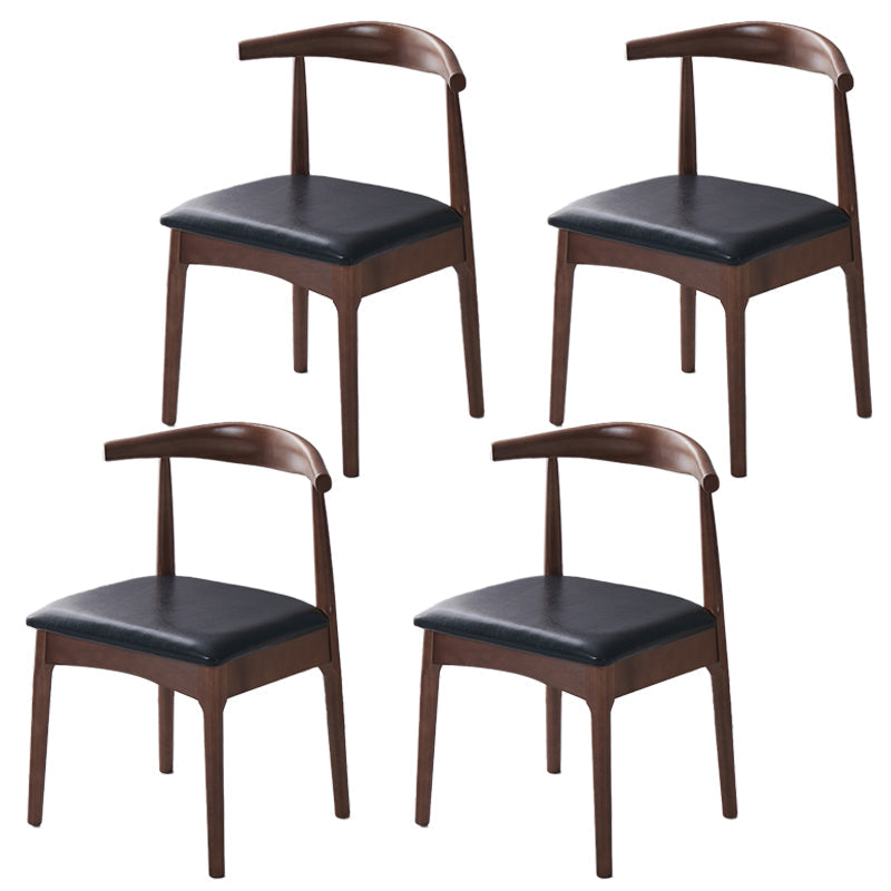 Scandinavian Indoor Side Chair Open Back Upholstered Wood Dining Room Chair Black 4 Piece Set Clearhalo ' kitchen&dining_furn' 'Dining Chairs' 'Dining Tables & Seating' 'dining_chair' 'furn' 'furn_dining_chair' 'Furniture' 'furniture_dining_chair' 'Kitchen & Dining Furniture' 'kitchen' 4040692