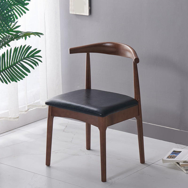 Scandinavian Indoor Side Chair Open Back Upholstered Wood Dining Room Chair Black 1 Piece Clearhalo ' kitchen&dining_furn' 'Dining Chairs' 'Dining Tables & Seating' 'dining_chair' 'furn' 'furn_dining_chair' 'Furniture' 'furniture_dining_chair' 'Kitchen & Dining Furniture' 'kitchen' 4040694