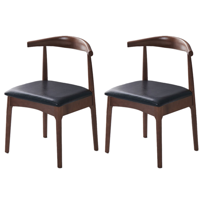 Scandinavian Indoor Side Chair Open Back Upholstered Wood Dining Room Chair Black 2 Piece Set Clearhalo ' kitchen&dining_furn' 'Dining Chairs' 'Dining Tables & Seating' 'dining_chair' 'furn' 'furn_dining_chair' 'Furniture' 'furniture_dining_chair' 'Kitchen & Dining Furniture' 'kitchen' 4040695