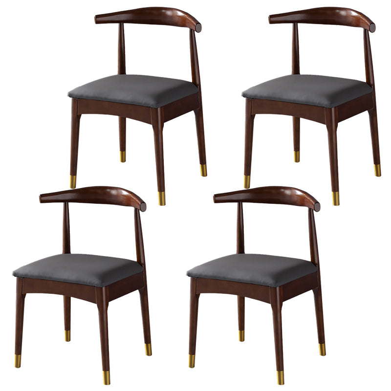 Scandinavian Indoor Side Chair Open Back Upholstered Wood Dining Room Chair Grey 4 Piece Set Clearhalo ' kitchen&dining_furn' 'Dining Chairs' 'Dining Tables & Seating' 'dining_chair' 'furn' 'furn_dining_chair' 'Furniture' 'furniture_dining_chair' 'Kitchen & Dining Furniture' 'kitchen' 4040697