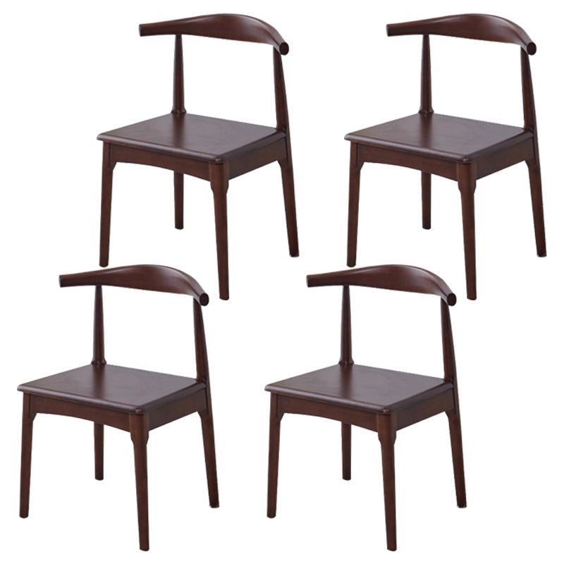 Scandinavian Indoor Side Chair Open Back Upholstered Wood Dining Room Chair Walnut 4 Piece Set Clearhalo ' kitchen&dining_furn' 'Dining Chairs' 'Dining Tables & Seating' 'dining_chair' 'furn' 'furn_dining_chair' 'Furniture' 'furniture_dining_chair' 'Kitchen & Dining Furniture' 'kitchen' 4040704
