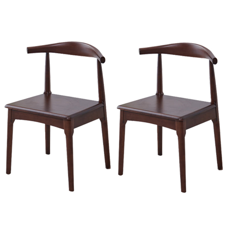 Scandinavian Indoor Side Chair Open Back Upholstered Wood Dining Room Chair Walnut 2 Piece Set Clearhalo ' kitchen&dining_furn' 'Dining Chairs' 'Dining Tables & Seating' 'dining_chair' 'furn' 'furn_dining_chair' 'Furniture' 'furniture_dining_chair' 'Kitchen & Dining Furniture' 'kitchen' 4040708