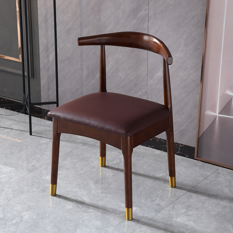 Scandinavian Indoor Side Chair Open Back Upholstered Wood Dining Room Chair Burgundy 1 Piece Clearhalo ' kitchen&dining_furn' 'Dining Chairs' 'Dining Tables & Seating' 'dining_chair' 'furn' 'furn_dining_chair' 'Furniture' 'furniture_dining_chair' 'Kitchen & Dining Furniture' 'kitchen' 4040712