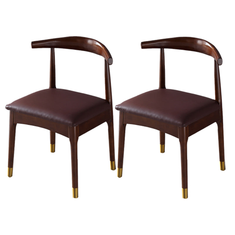 Scandinavian Indoor Side Chair Open Back Upholstered Wood Dining Room Chair Burgundy 2 Piece Set Clearhalo ' kitchen&dining_furn' 'Dining Chairs' 'Dining Tables & Seating' 'dining_chair' 'furn' 'furn_dining_chair' 'Furniture' 'furniture_dining_chair' 'Kitchen & Dining Furniture' 'kitchen' 4040713