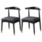 Scandinavian Indoor Side Chair Open Back Upholstered Wood Dining Room Chair Dark Gray-Black 2 Piece Set Clearhalo ' kitchen&dining_furn' 'Dining Chairs' 'Dining Tables & Seating' 'dining_chair' 'furn' 'furn_dining_chair' 'Furniture' 'furniture_dining_chair' 'Kitchen & Dining Furniture' 'kitchen' 4040722