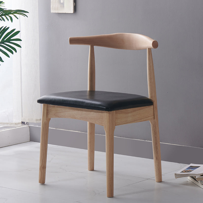 Scandinavian Indoor Side Chair Open Back Upholstered Wood Dining Room Chair Black-Wood 1 Piece Clearhalo ' kitchen&dining_furn' 'Dining Chairs' 'Dining Tables & Seating' 'dining_chair' 'furn' 'furn_dining_chair' 'Furniture' 'furniture_dining_chair' 'Kitchen & Dining Furniture' 'kitchen' 4040724