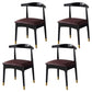 Scandinavian Indoor Side Chair Open Back Upholstered Wood Dining Room Chair Burgundy-Black 4 Piece Set Clearhalo ' kitchen&dining_furn' 'Dining Chairs' 'Dining Tables & Seating' 'dining_chair' 'furn' 'furn_dining_chair' 'Furniture' 'furniture_dining_chair' 'Kitchen & Dining Furniture' 'kitchen' 4040726