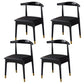 Scandinavian Indoor Side Chair Open Back Upholstered Wood Dining Room Chair Gloss Black 4 Piece Set Clearhalo ' kitchen&dining_furn' 'Dining Chairs' 'Dining Tables & Seating' 'dining_chair' 'furn' 'furn_dining_chair' 'Furniture' 'furniture_dining_chair' 'Kitchen & Dining Furniture' 'kitchen' 4040732