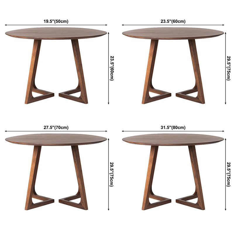 Modern Round Shape Solid Wood Dining Table Kitchen Standard Dining Table with Double Pedestal Clearhalo ' dining_table' 'Dining Tables & Seating' 'Dining Tables' 'furn' 'furn_dining_table' 'Furniture' 'furniture_dining_table' 'Kitchen & Dining Furniture' 'kitchen&dining_furn' 'kitchen' 'kitchen_dining_table' 4048613