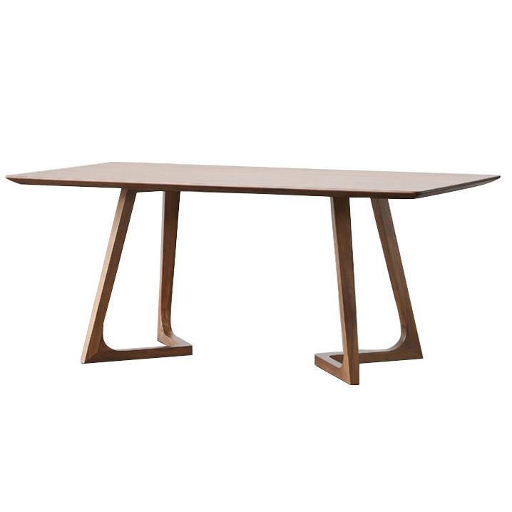 Double Pedestal Home Furniture Pine Solid Wood Rectangle Dining Room Collection Without Chairs Clearhalo ' dining_table' 'Dining Tables & Seating' 'Dining Tables' 'furn' 'furn_dining_table' 'Furniture' 'furniture_dining_table' 'Kitchen & Dining Furniture' 'kitchen&dining_furn' 'kitchen' 'kitchen_dining_table' 4050631