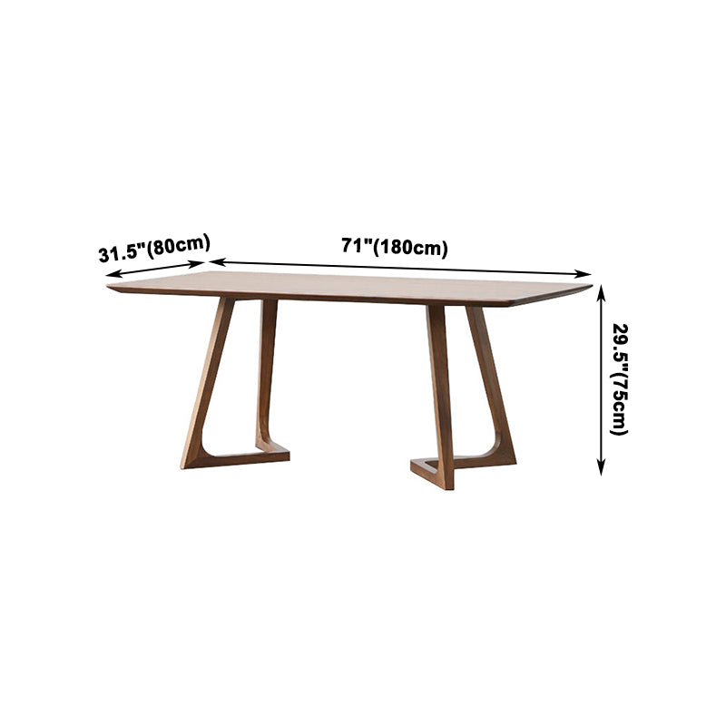 Double Pedestal Home Furniture Pine Solid Wood Rectangle Dining Room Collection Clearhalo ' dining_table' 'Dining Tables & Seating' 'Dining Tables' 'furn' 'furn_dining_table' 'Furniture' 'furniture_dining_table' 'Kitchen & Dining Furniture' 'kitchen&dining_furn' 'kitchen' 'kitchen_dining_table' 4050636