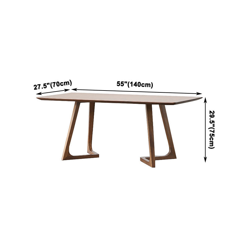 Double Pedestal Home Furniture Pine Solid Wood Rectangle Dining Room Collection Clearhalo ' dining_table' 'Dining Tables & Seating' 'Dining Tables' 'furn' 'furn_dining_table' 'Furniture' 'furniture_dining_table' 'Kitchen & Dining Furniture' 'kitchen&dining_furn' 'kitchen' 'kitchen_dining_table' 4050637