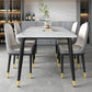 Industrial Kitchen Sintered Stone Top Dining Table Rectangle Dining Table with 4 Legs Base Clearhalo ' dining_table' 'Dining Tables & Seating' 'Dining Tables' 'furn' 'furn_dining_table' 'Furniture' 'furniture_dining_table' 'Kitchen & Dining Furniture' 'kitchen&dining_furn' 'kitchen' 'kitchen_dining_table' 4050642