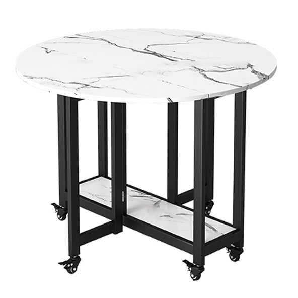 Midcentury Style Round Furniture Solid Wood Dining Table for Dining Room White Without Chairs Clearhalo ' dining_table' 'Dining Tables & Seating' 'Dining Tables' 'furn' 'furn_dining_table' 'Furniture' 'furniture_dining_table' 'Kitchen & Dining Furniture' 'kitchen&dining_furn' 'kitchen' 'kitchen_dining_table' 4050696