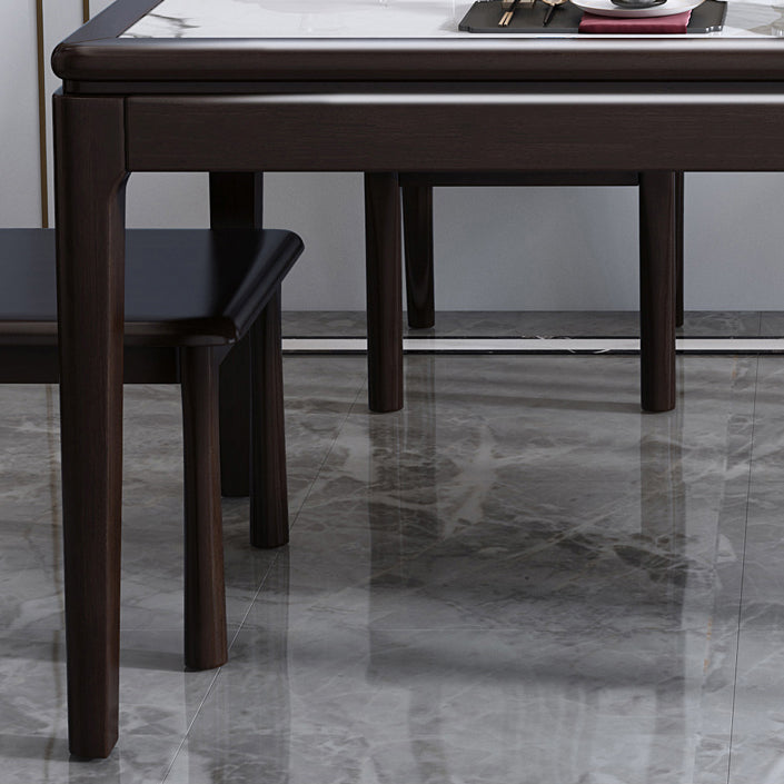 Rectangle Wood Color Dining Table Sintered Stone Table Mid-Century with 4 Legs Clearhalo ' dining_table' 'Dining Tables & Seating' 'Dining Tables' 'furn' 'furn_dining_table' 'Furniture' 'furniture_dining_table' 'Kitchen & Dining Furniture' 'kitchen&dining_furn' 'kitchen' 'kitchen_dining_table' 4050738