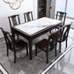 Rectangle Wood Color Dining Table Sintered Stone Table Mid-Century with 4 Legs Clearhalo ' dining_table' 'Dining Tables & Seating' 'Dining Tables' 'furn' 'furn_dining_table' 'Furniture' 'furniture_dining_table' 'Kitchen & Dining Furniture' 'kitchen&dining_furn' 'kitchen' 'kitchen_dining_table' 4050741