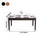 Rectangle Wood Color Dining Table Sintered Stone Table Mid-Century with 4 Legs Clearhalo ' dining_table' 'Dining Tables & Seating' 'Dining Tables' 'furn' 'furn_dining_table' 'Furniture' 'furniture_dining_table' 'Kitchen & Dining Furniture' 'kitchen&dining_furn' 'kitchen' 'kitchen_dining_table' 4050743