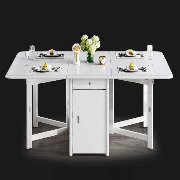 Contemporary Style Dining Site Table Drop-Leaf Dining Table for Dining Room Wood 51.2"L x 35.4"W x 29.5"H Without Chairs Clearhalo ' dining_table' 'Dining Tables & Seating' 'Dining Tables' 'furn' 'furn_dining_table' 'Furniture' 'furniture_dining_table' 'Kitchen & Dining Furniture' 'kitchen&dining_furn' 'kitchen' 'kitchen_dining_table' 4050748