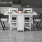 Contemporary Style Dining Site Table Drop-Leaf Dining Table for Dining Room Clearhalo ' dining_table' 'Dining Tables & Seating' 'Dining Tables' 'furn' 'furn_dining_table' 'Furniture' 'furniture_dining_table' 'Kitchen & Dining Furniture' 'kitchen&dining_furn' 'kitchen' 'kitchen_dining_table' 4050749